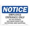Signmission OSHA Notice Sign, 5" Height, 7" Width, Employee Entrance Only No Deliveries See Sign, Landscape OS-NS-D-57-L-11945 - alternate 1